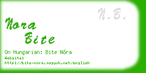 nora bite business card